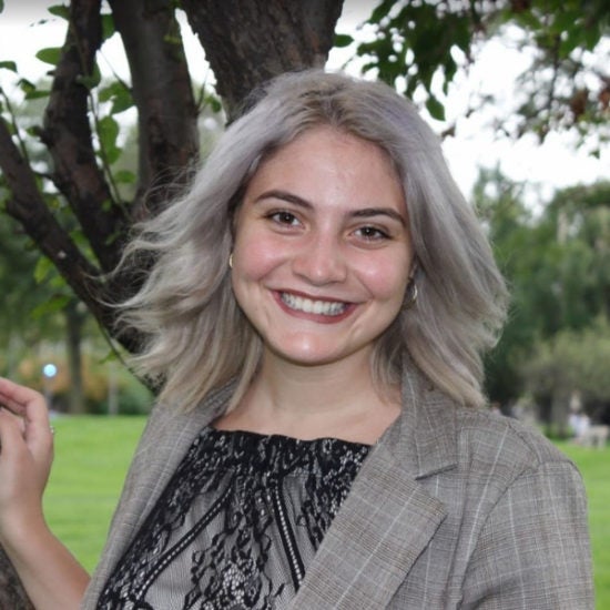 smiling student on campus